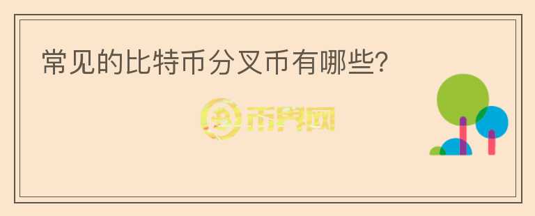 常見的比特幣分叉幣有哪些？