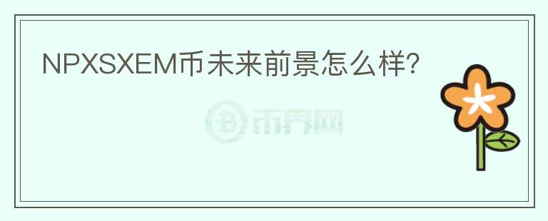 NPXSXEM幣未來前景怎么樣？
