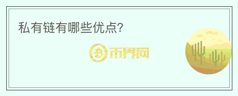 私有鏈有哪些優(yōu)點?