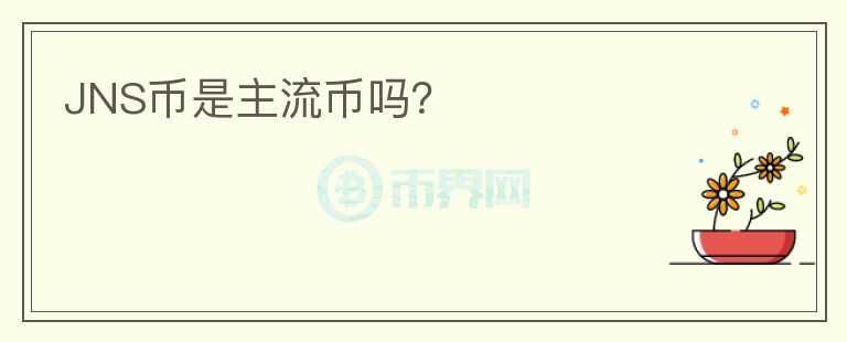 JNS幣是主流幣嗎？