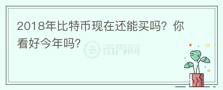 2018年比特幣現(xiàn)在還能買嗎？你看好今年嗎？