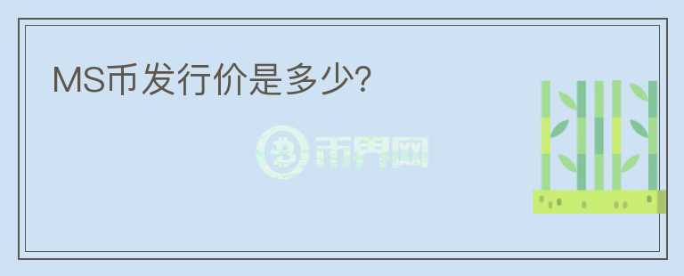 MS幣發(fā)行價(jià)是多少？