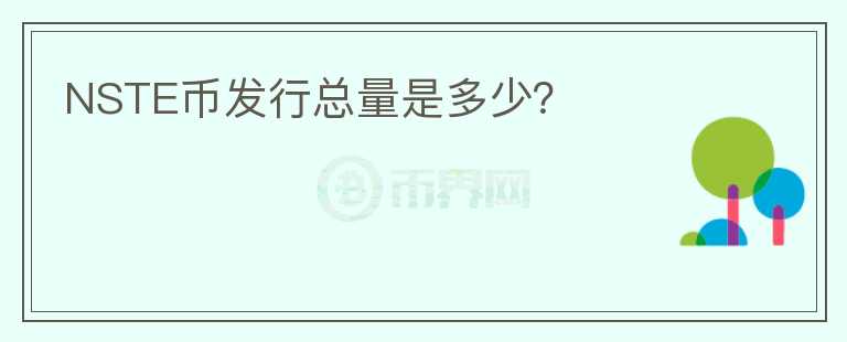 NSTE幣發(fā)行總量是多少？