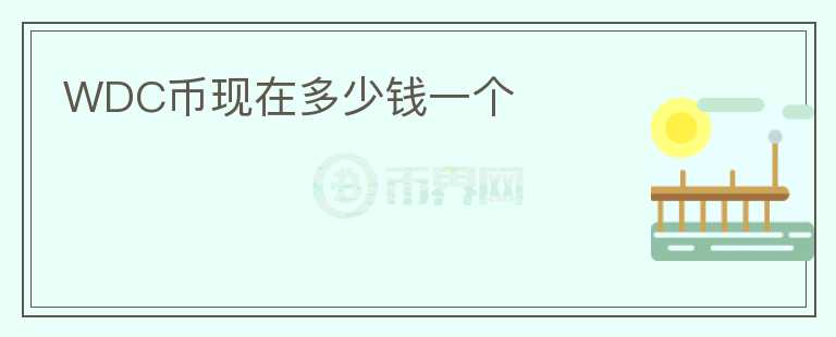 WDC幣現(xiàn)在多少錢(qián)一個(gè)
