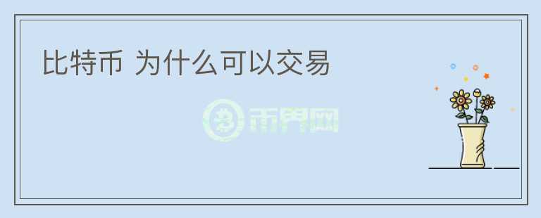 比特幣 為什么可以交易