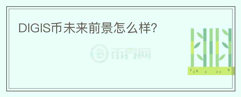 DIGIS幣未來前景怎么樣？