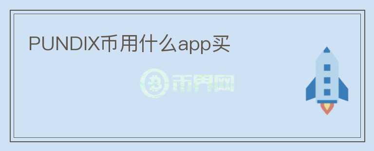 PUNDIX幣用什么app買