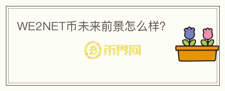 WE2NET幣未來前景怎么樣？