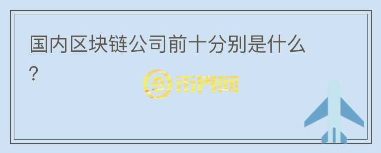 國內(nèi)區(qū)塊鏈公司前十分別是什么?