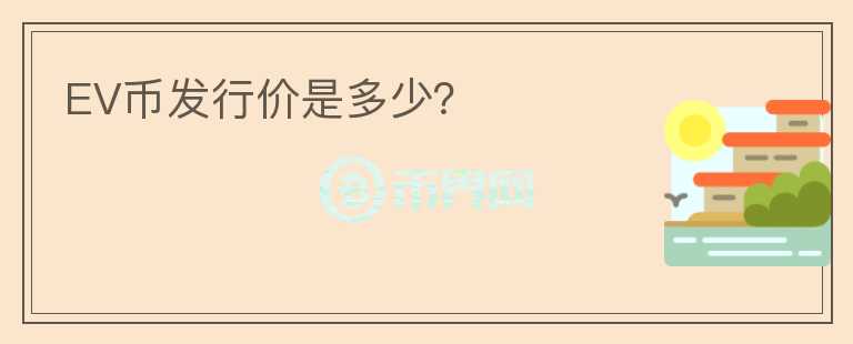 EV幣發(fā)行價是多少？