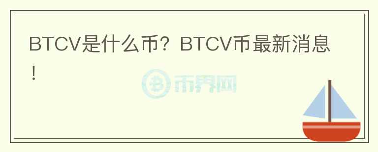 BTCV是什么幣？BTCV幣最新消息！