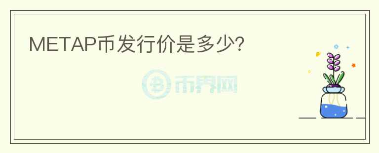 METAP幣發(fā)行價(jià)是多少？