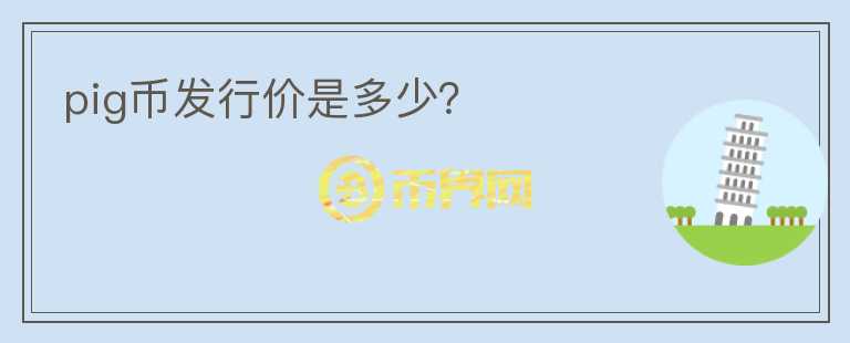 pig幣發(fā)行價是多少？