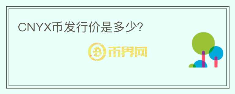 CNYX幣發(fā)行價是多少？