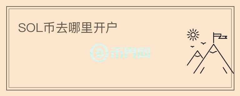 SOL幣去哪里開戶