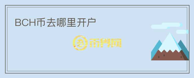 bch幣去哪里開戶