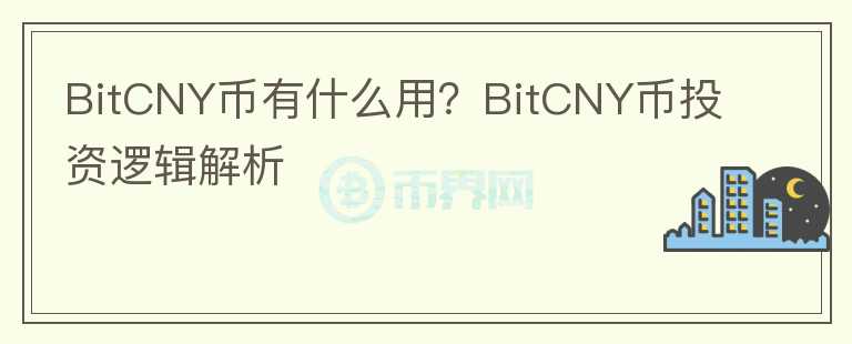 BitCNY幣有什么用？BitCNY幣投資邏輯解析