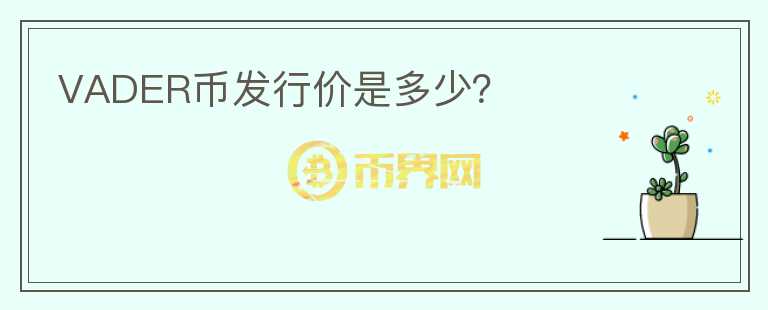 VADER幣發(fā)行價是多少？