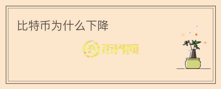 比特幣為什么下降