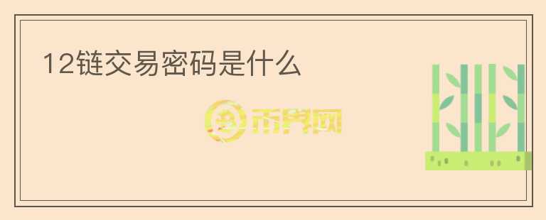 12鏈交易密碼是什么