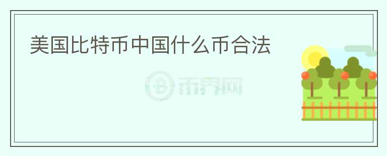 美國比特幣中國什么幣合法