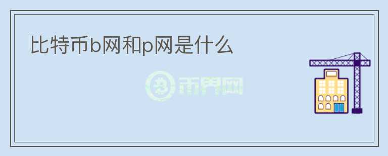 比特幣b網(wǎng)和p網(wǎng)是什么