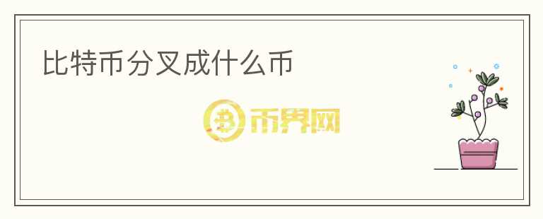 比特幣分叉成什么幣