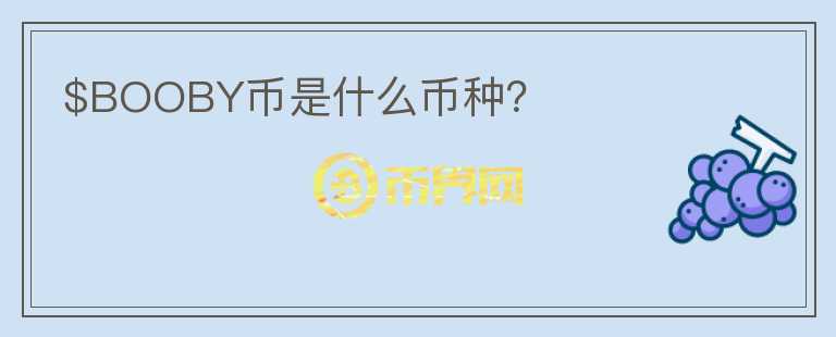 $BOOBY幣是什么幣種？