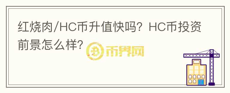紅燒肉/HC幣升值快嗎？HC幣投資前景怎么樣？