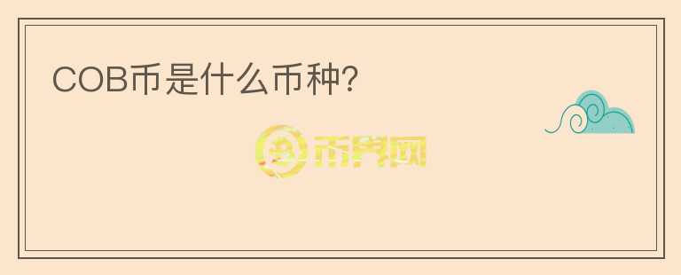 COB幣是什么幣種？