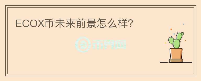 ECOX幣未來前景怎么樣？
