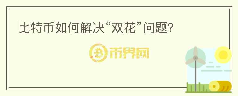 比特幣如何解決“雙花”問題？