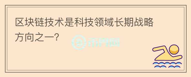 區(qū)塊鏈技術(shù)是科技領(lǐng)域長期戰(zhàn)略方向之一？