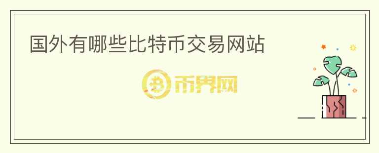 國外有哪些比特幣交易網(wǎng)站