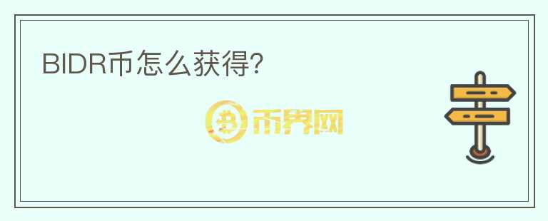 BIDR幣怎么獲得？