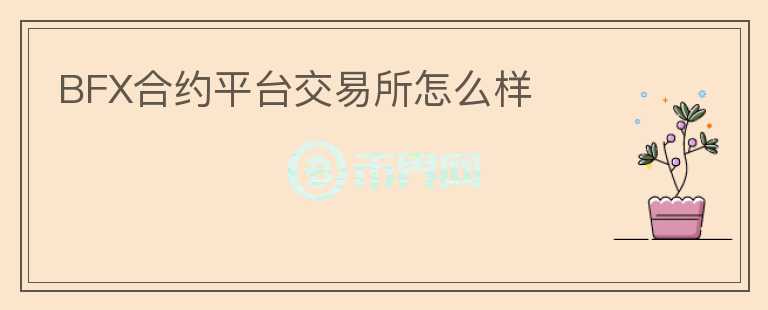 BFX合約平臺交易所怎么樣