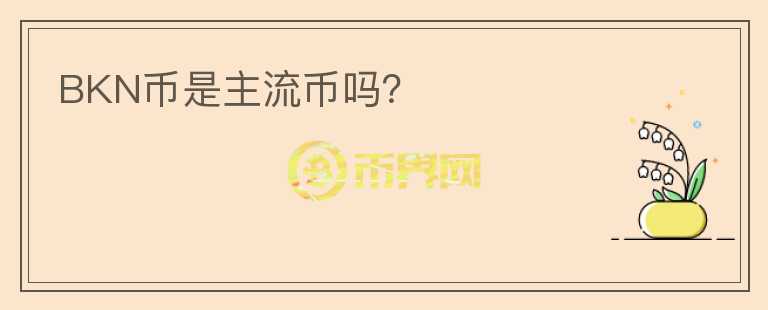 BKN幣是主流幣嗎?