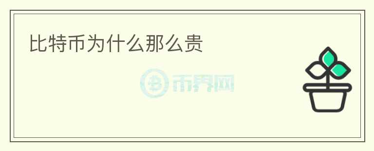 比特幣為什么那么貴