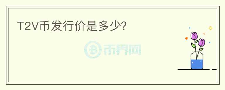 T2V幣發(fā)行價(jià)是多少？