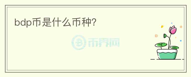 bdp幣是什么幣種？