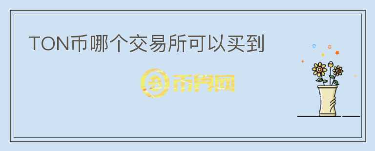 TON幣哪個交易所可以買到