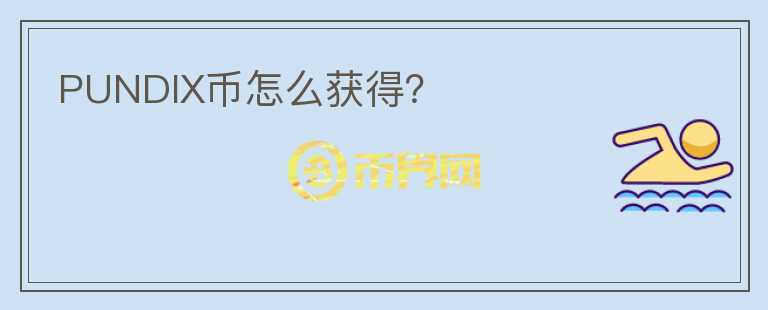 PUNDIX幣怎么獲得？