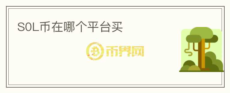 S0L幣在哪個平臺買