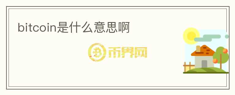 bitcoin是什么意思啊