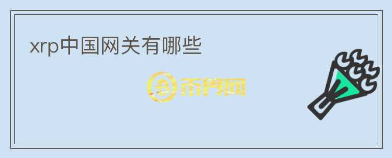 xrp中國網(wǎng)關(guān)有哪些