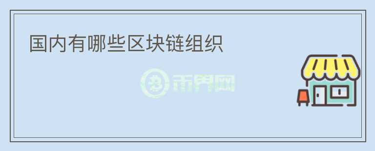 國內(nèi)有哪些區(qū)塊鏈組織