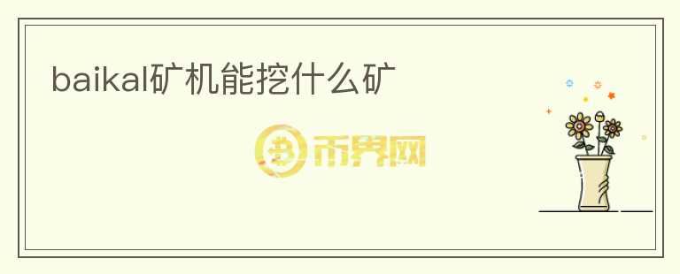 baikal礦機(jī)能挖什么礦