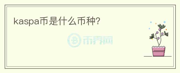 kaspa幣是什么幣種？