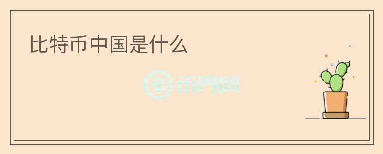 比特幣中國是什么