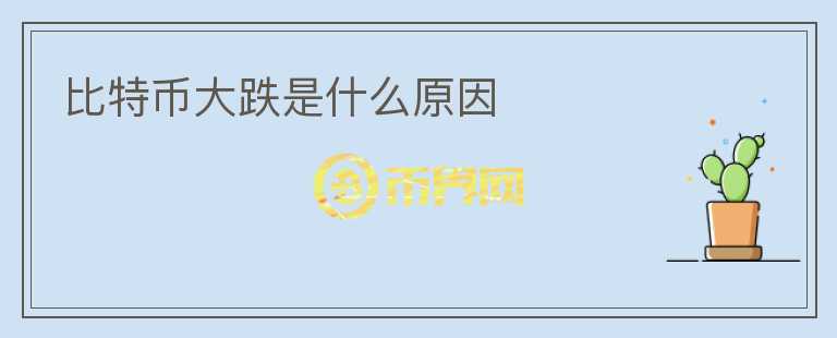 比特幣大跌是什么原因